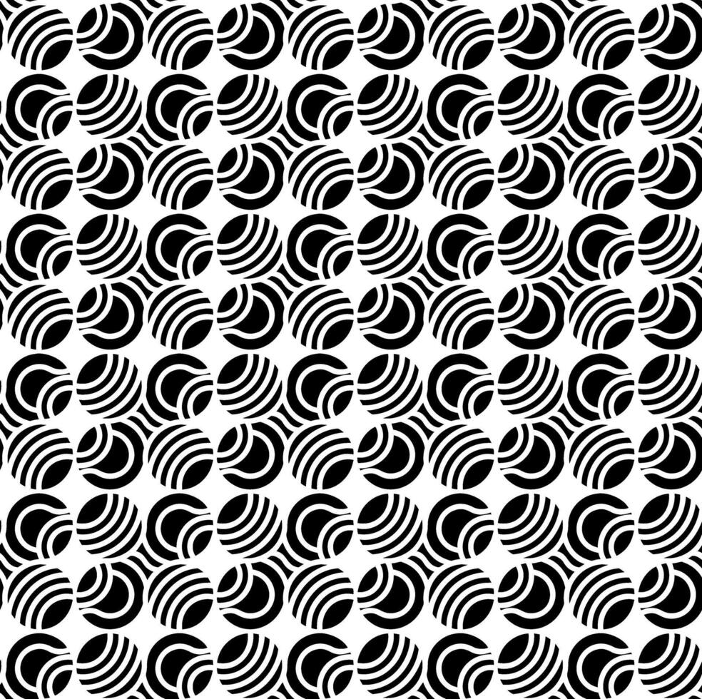 Seamless abstract pattern with concentric rings flowing curved lines creating clean geometric background vector