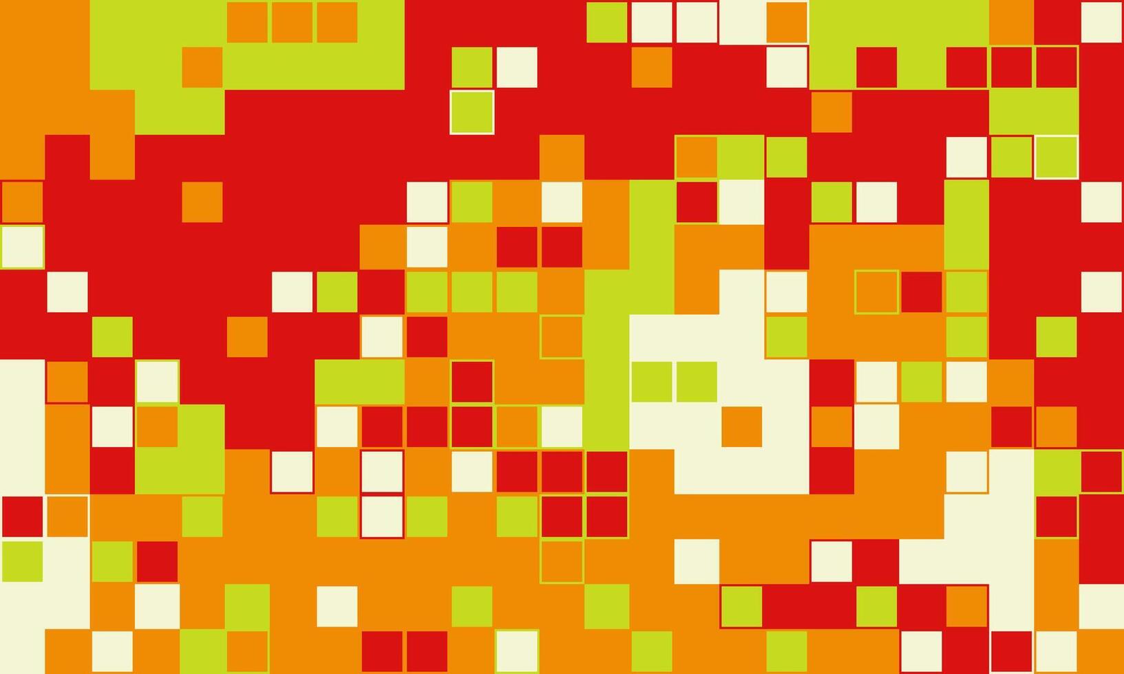 Abstract mosaic of vibrant red, orange, and lime green squares. A dynamic, energetic design perfect for backgrounds, website banners, or modern presentations. vector