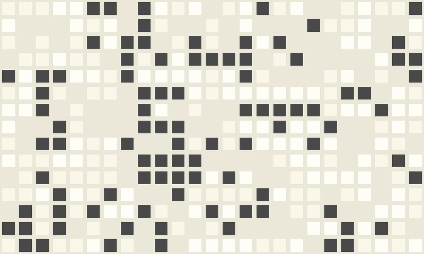 Abstract pixelated pattern. Neutral beige and dark grey squares create a dynamic, textured background ideal for websites, presentations, or modern design projects. vector