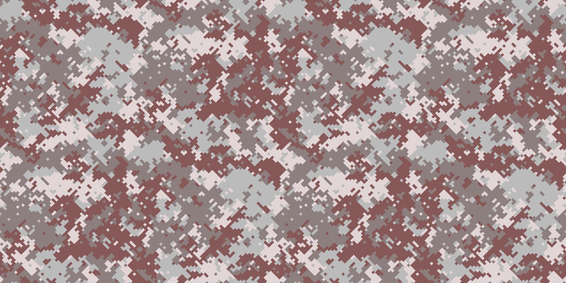 Abstract digital camouflage pattern in muted reds and greys. Perfect for backgrounds, textile designs, or militarythemed projects. vector