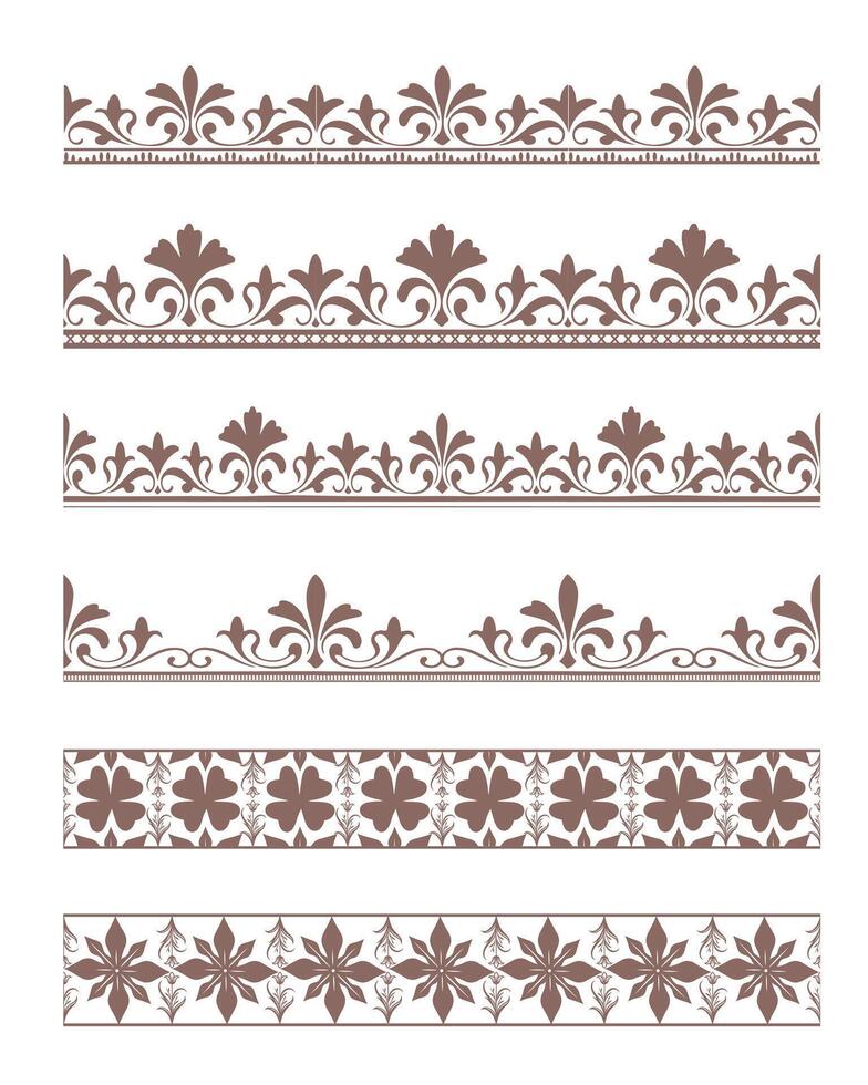 Stylish botanical frame border text box outline design artwork set vector