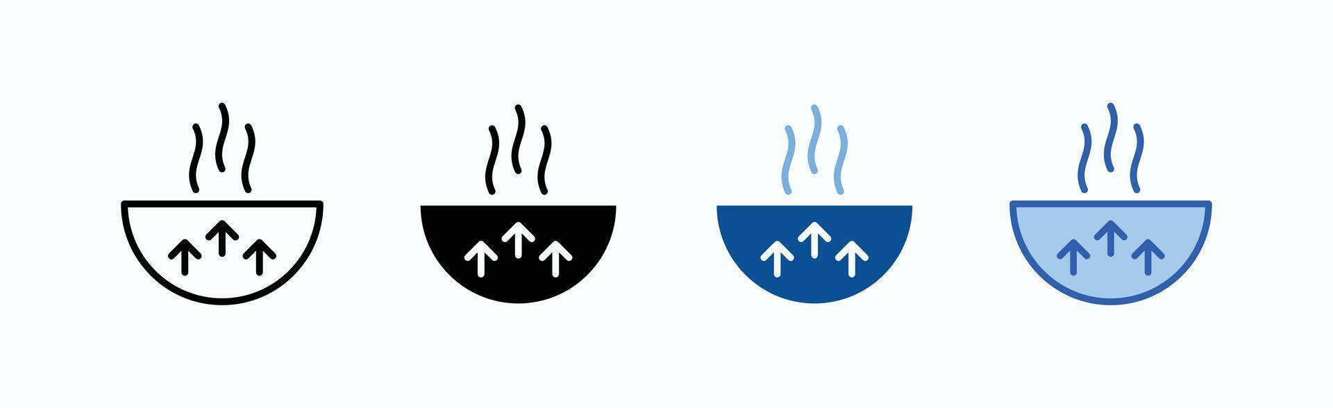 Geothermal icon sheet multiple style collection isolated vector
