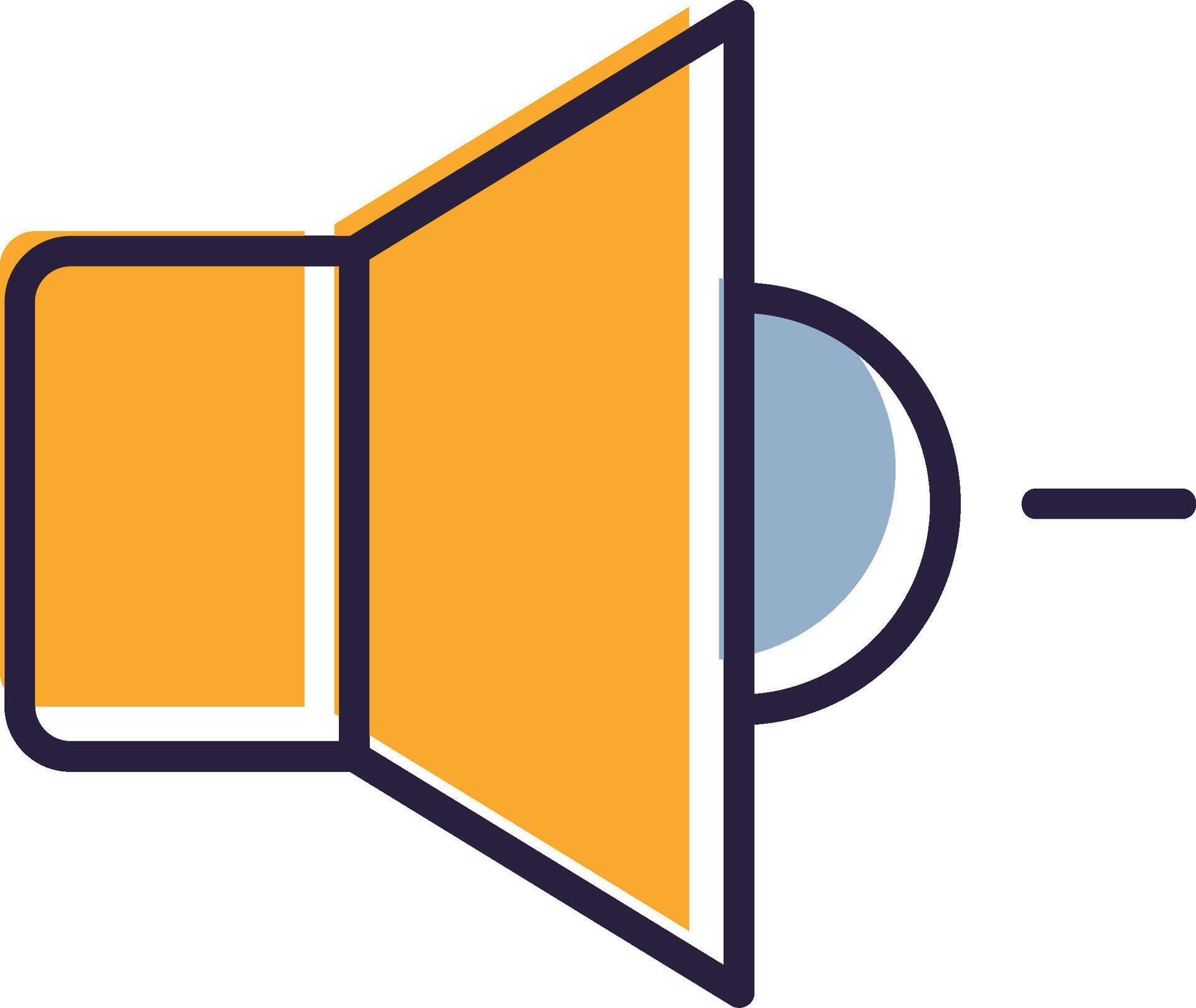 Volume Down Icon Softer Sound Decrease Volume Audio 69448438 Vector Art ...