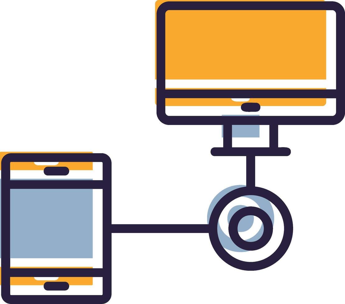 Linked Icon Connected Joined Relationship Link vector