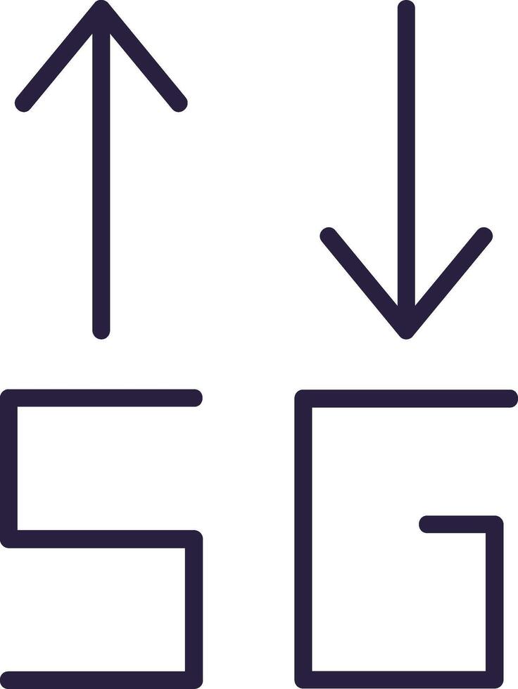 Bandwidth Glyph Two color Speed Capacity Data Rate Transfer vector