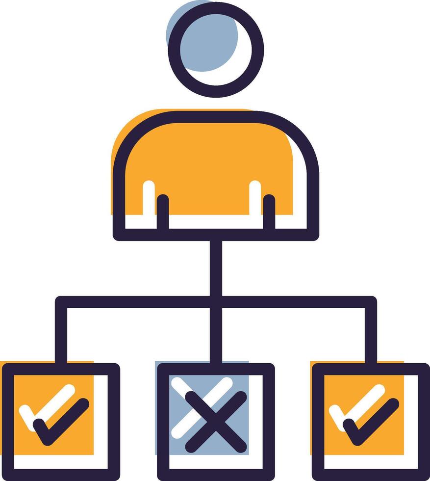 Multitasking Glyph Two color Efficiency Versatility Productivity Handling vector