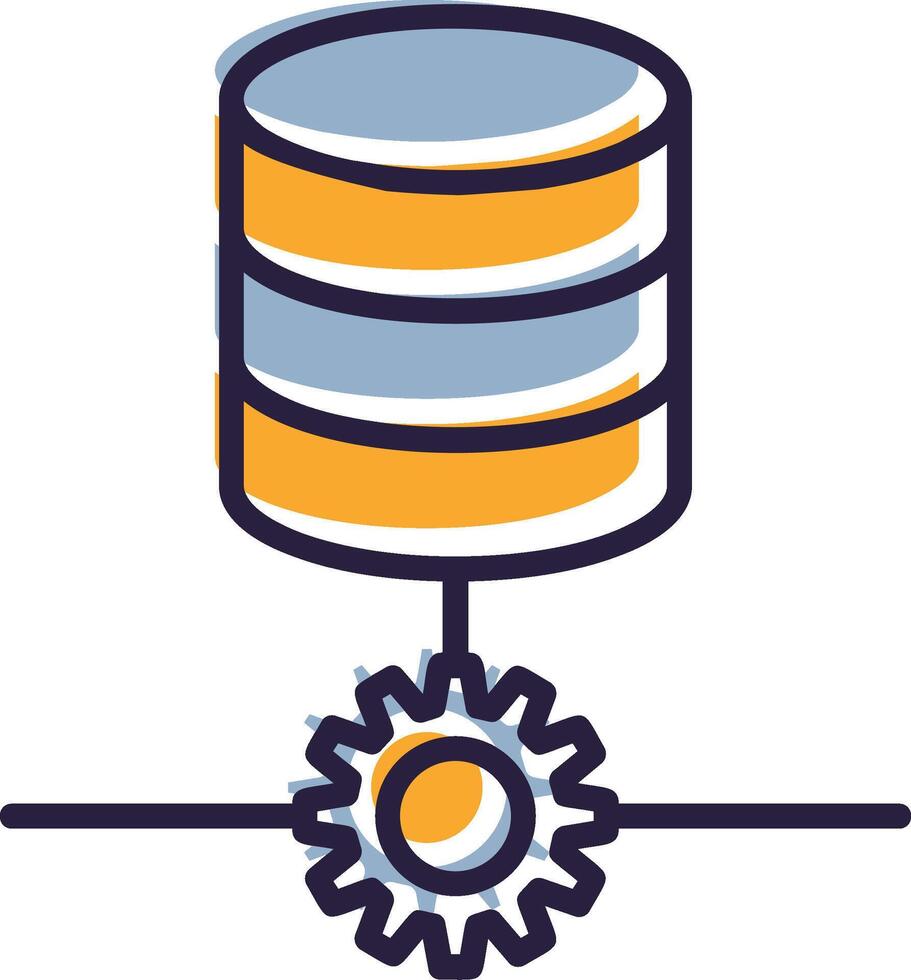 Big Data Glyph Two color Analytics Information Metrics Large Dataset vector