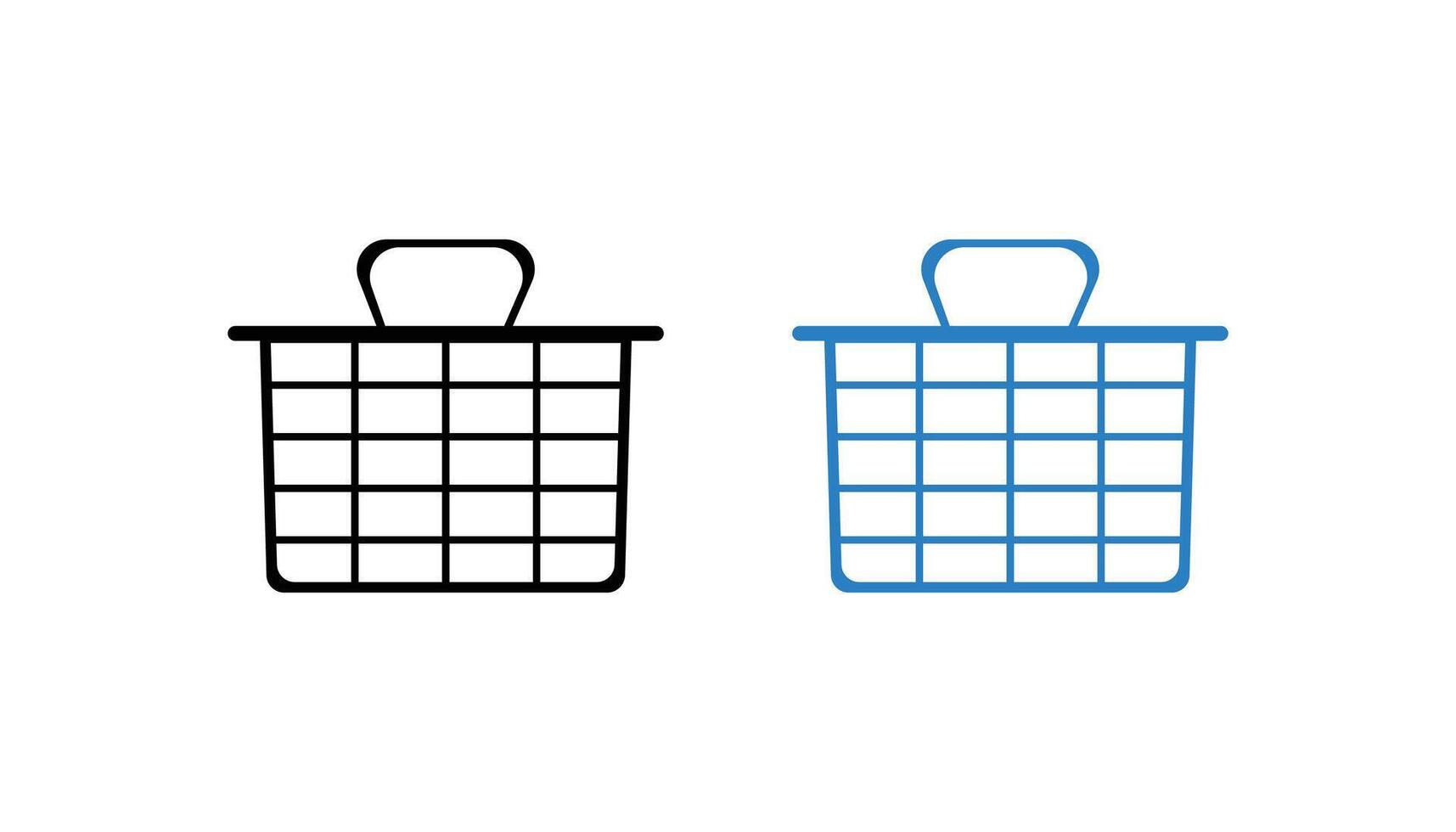 Flat shopping basket symbol, perfect for digital store and mobile app interface. vector