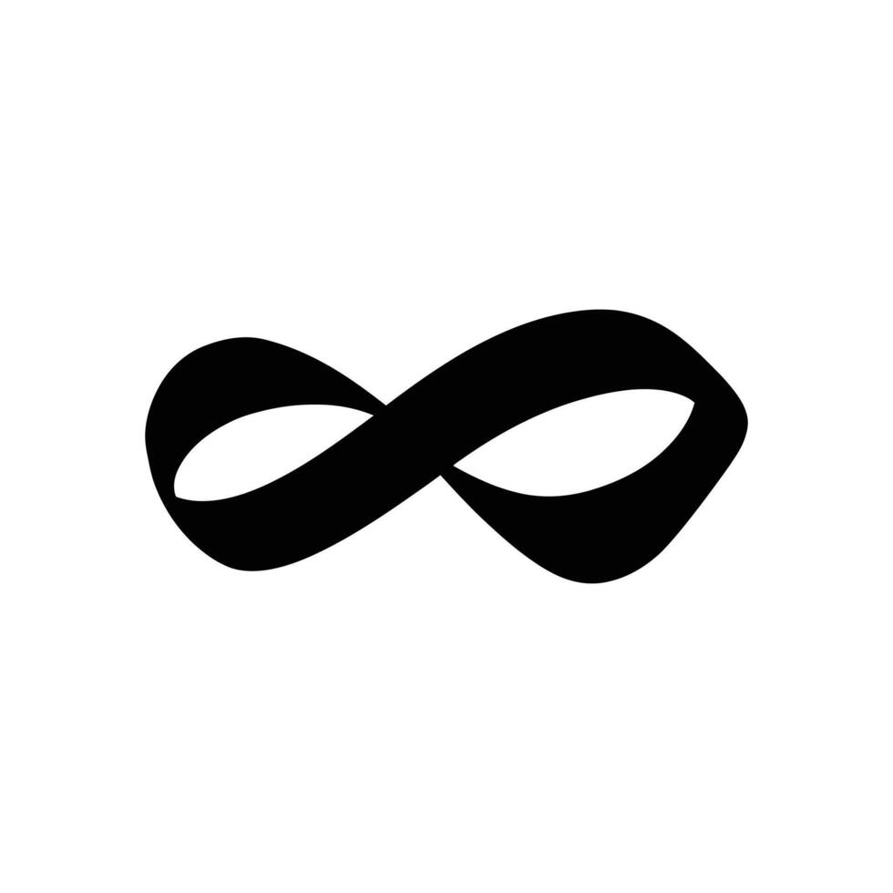 Black infinity loop symbol icon isolated on a white background vector