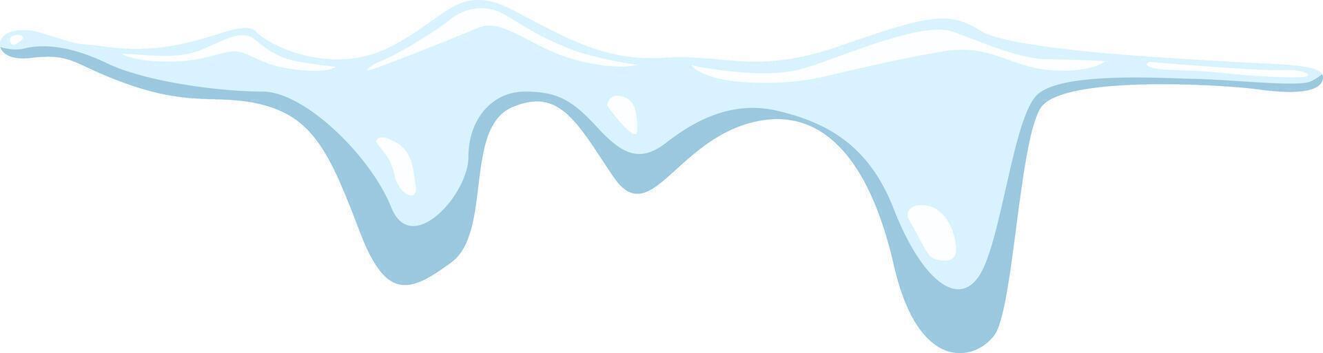 Snow is melting and forming icicles, creating a winter scene with potential use for festive decorations or educational material regarding the change of seasons vector