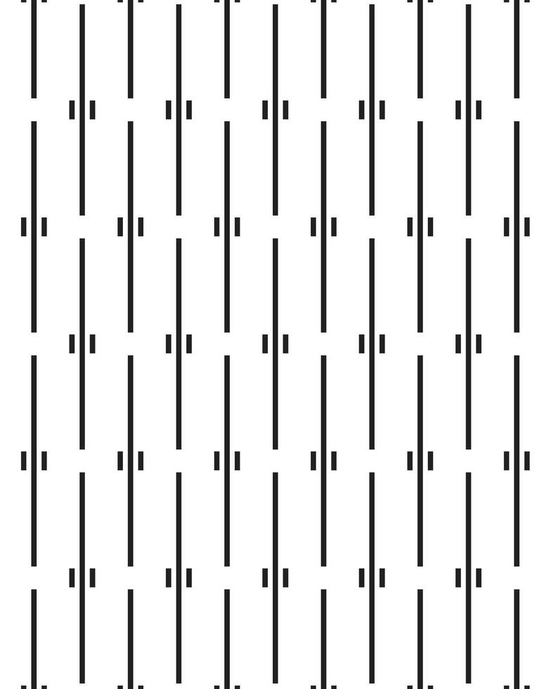 Black and white abstract long and short block line pattern design vector