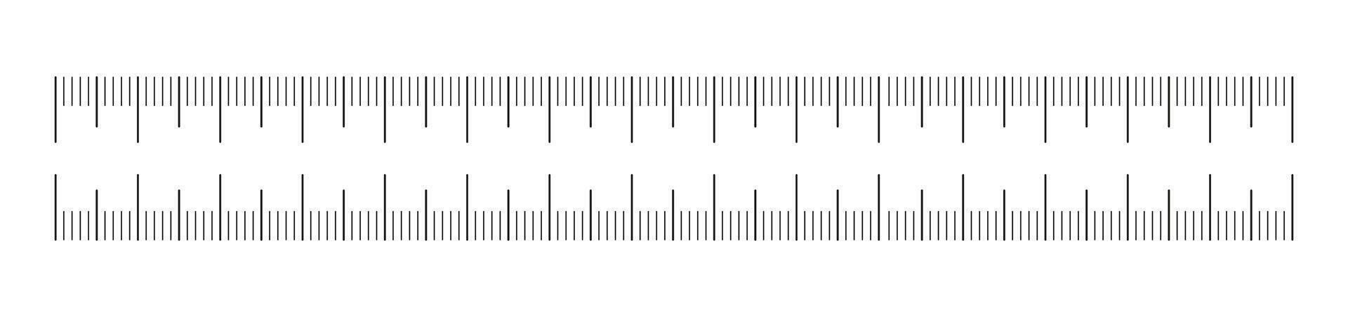Measuring chart with 15 centimeters. Ruler scale 150 mm without numbers. Ruler scale template. Length measurement height, math, distance, Sewing tool template. vector