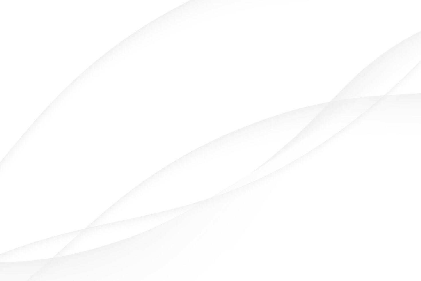 White grey abstract background subtle wavy lines minimal elegant design vector