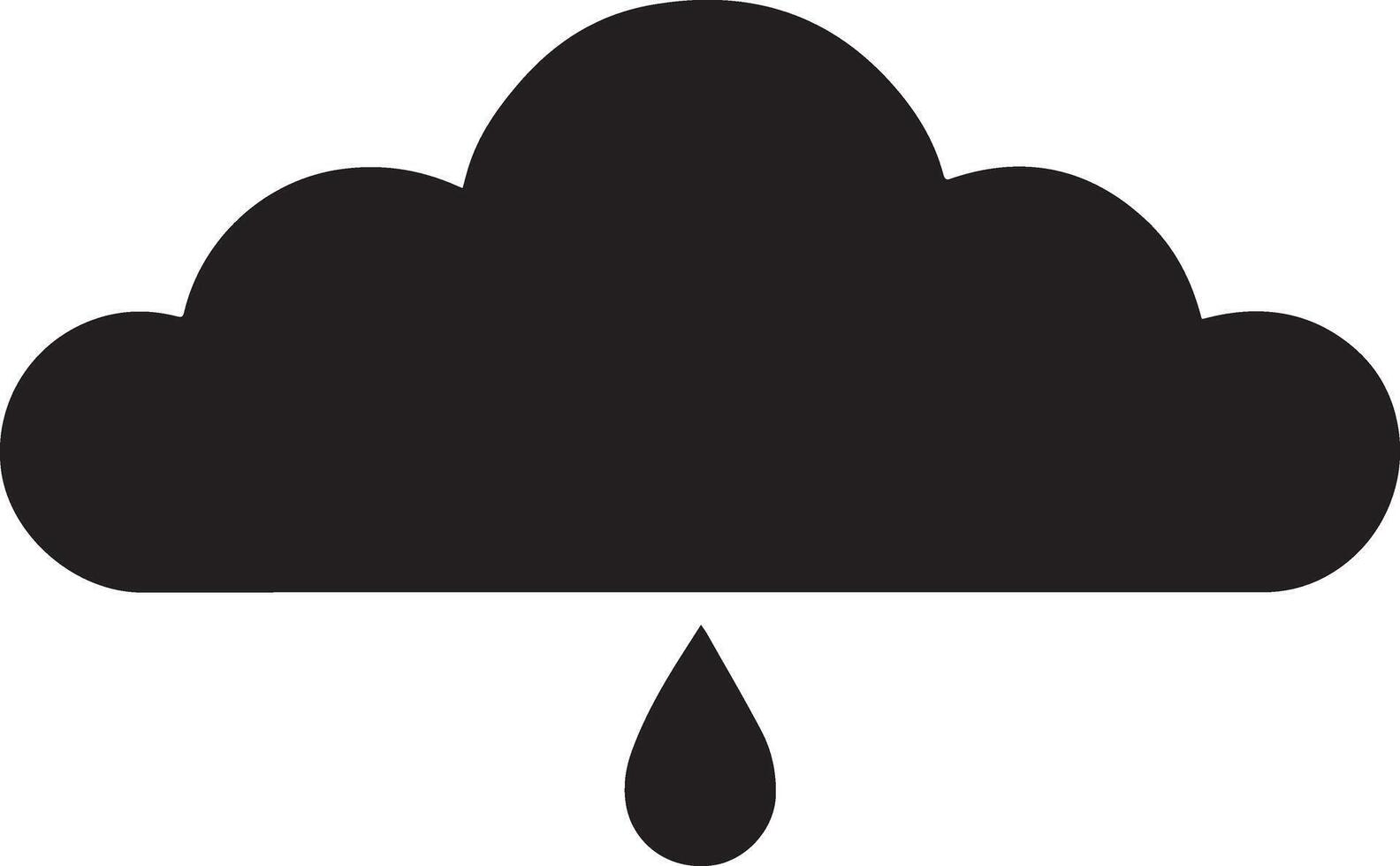 Cloud with rain drop icon, weather symbol vector