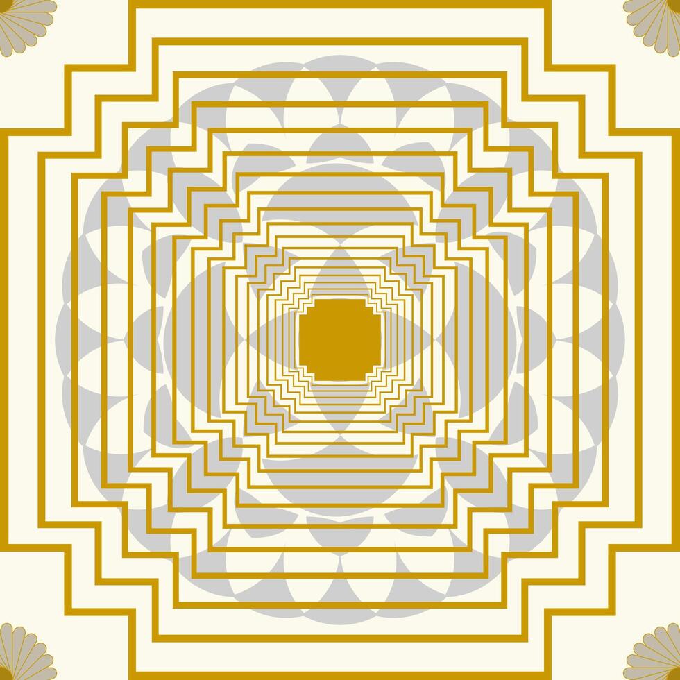 Flower shadow background hidden in a square grid vector