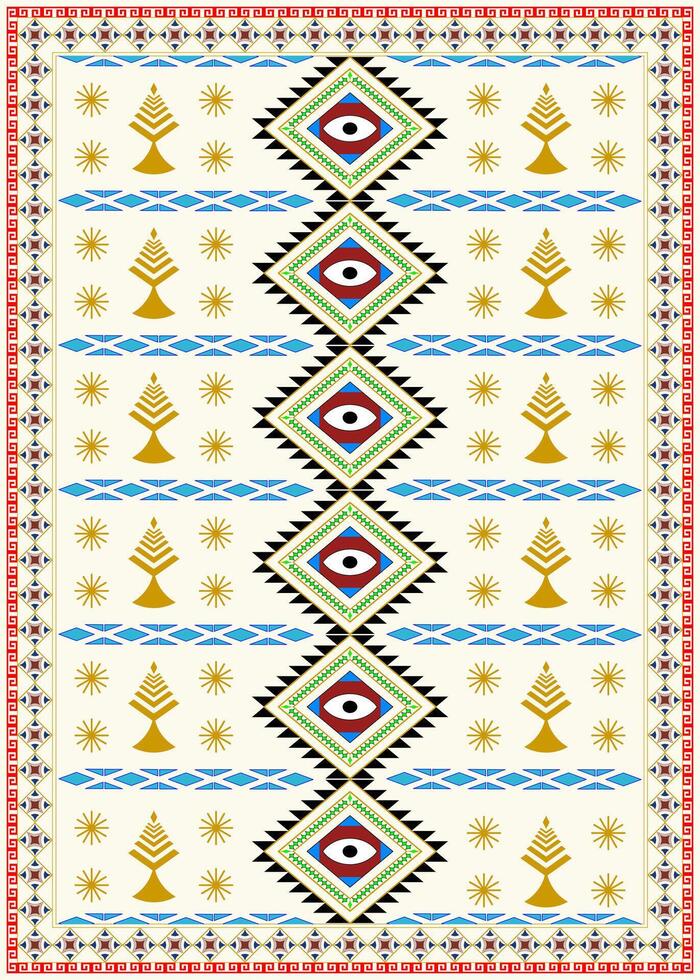 Fabric designed with geometric patterns vector