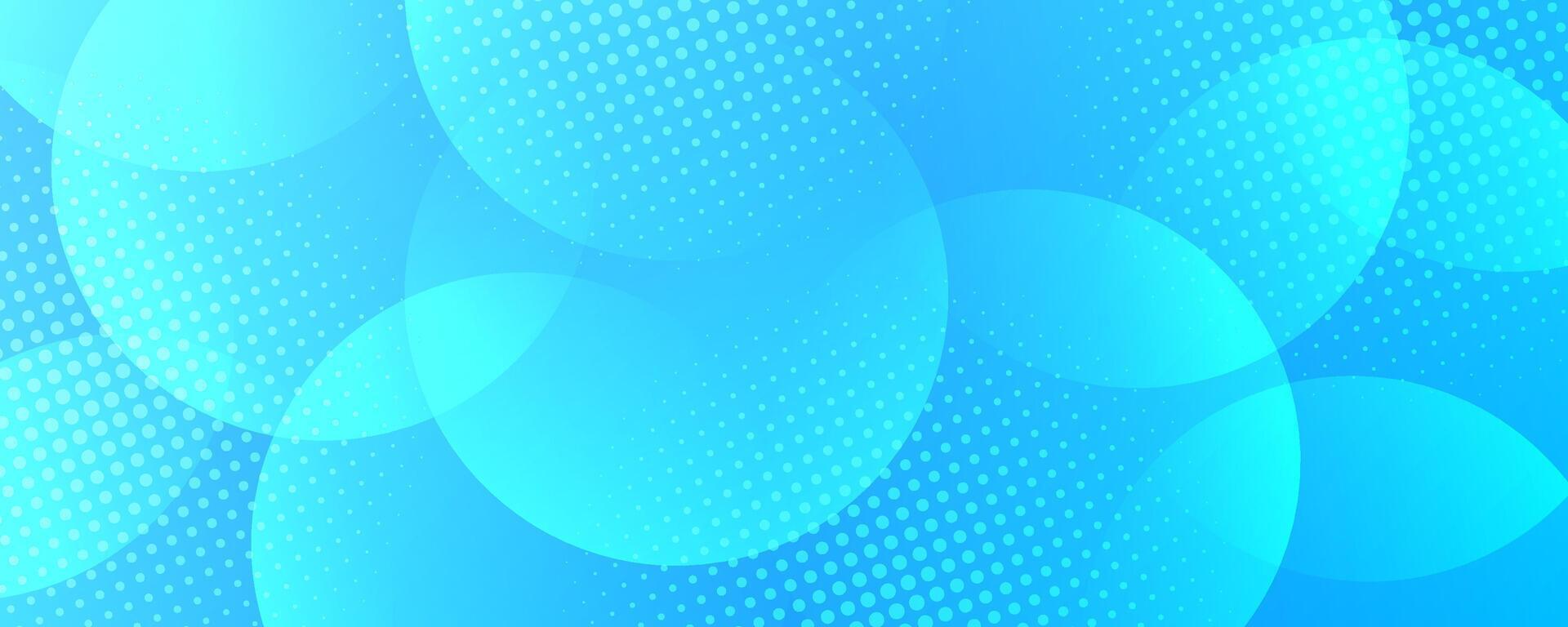 Blue abstract circles and dots background vector