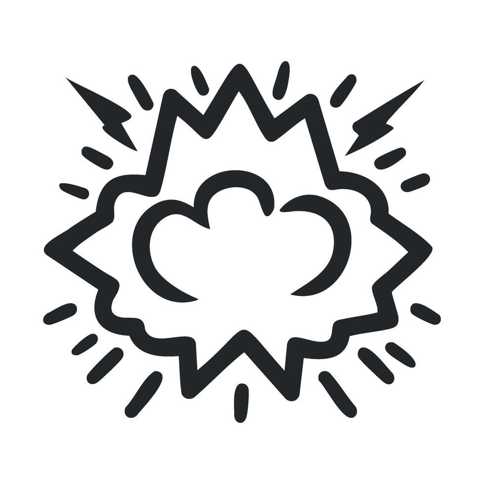 Bold explosion graphic for dynamic design projects or presentations vector