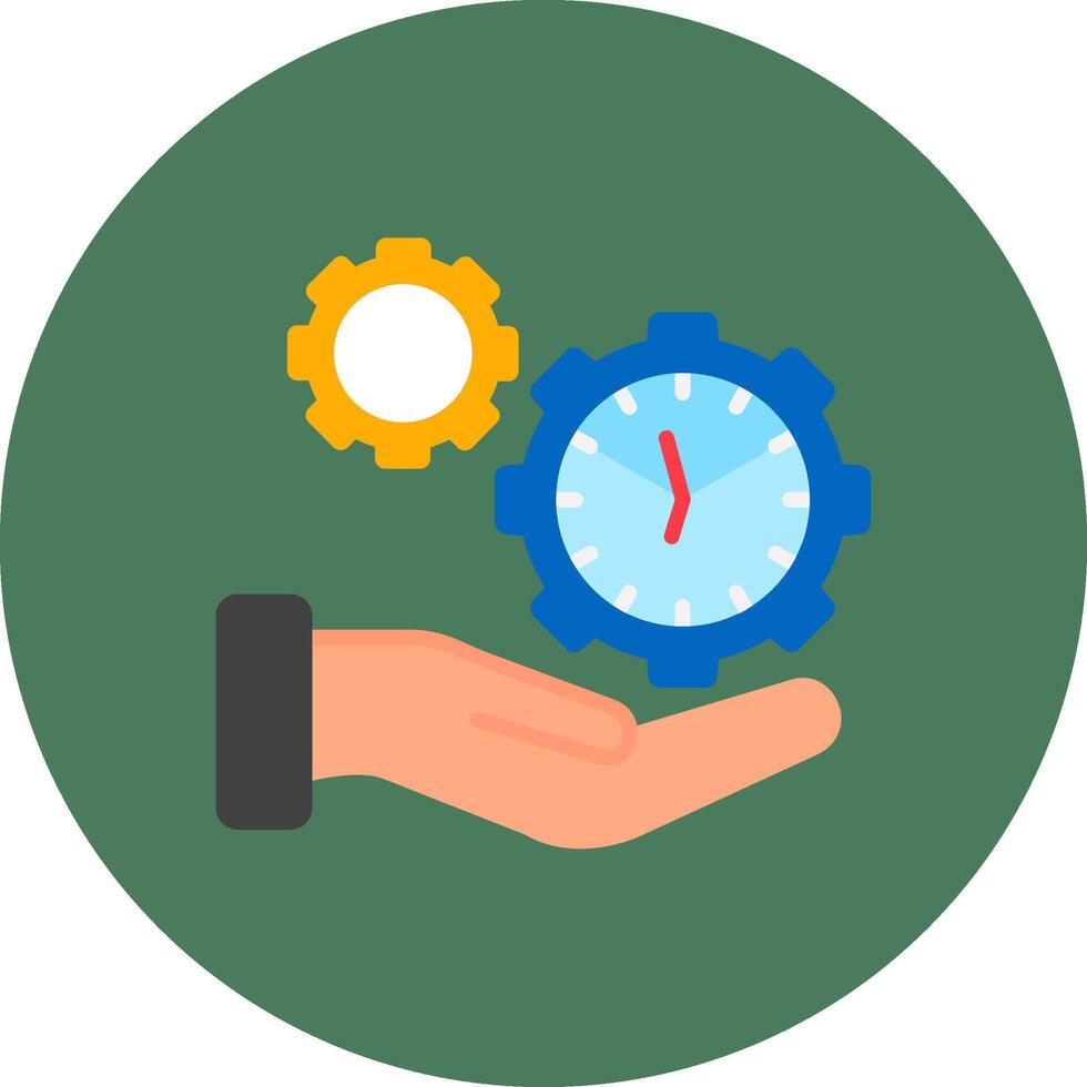 Time Management Minimal Web Emblem vector