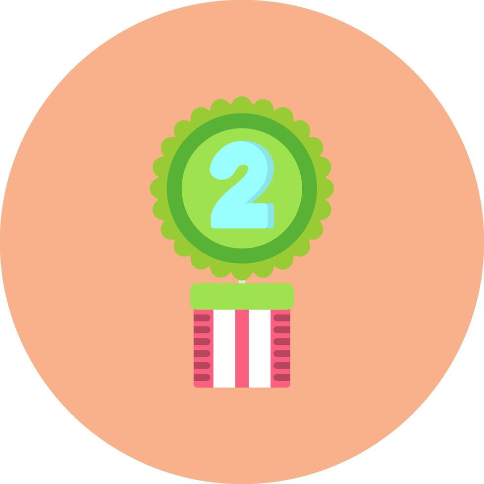 2do premio ensombrecido web simbólico vector