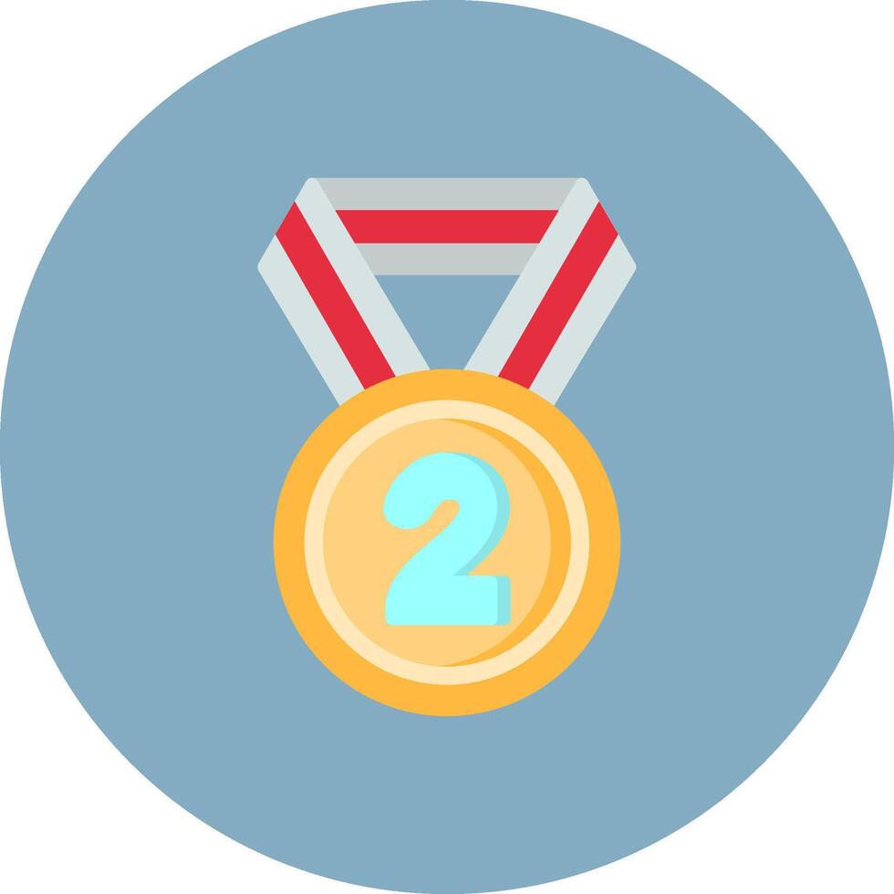 2nd Prize Smooth Outline Token vector