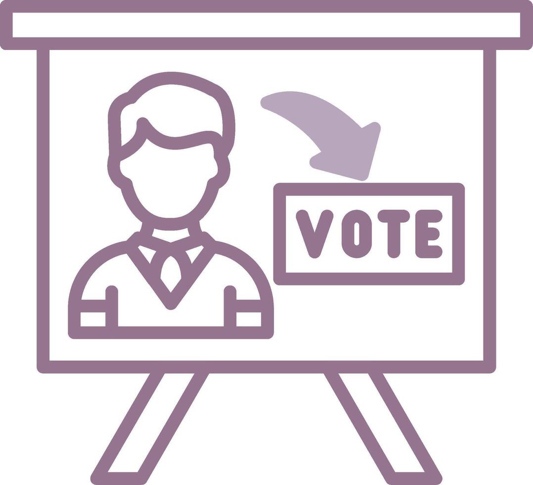 Voting Booth Modern Outline Object vector