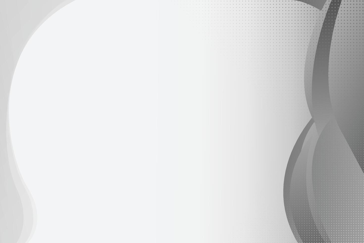 Black and white background with gradient wave or grayscale backdrop shape for banner vector