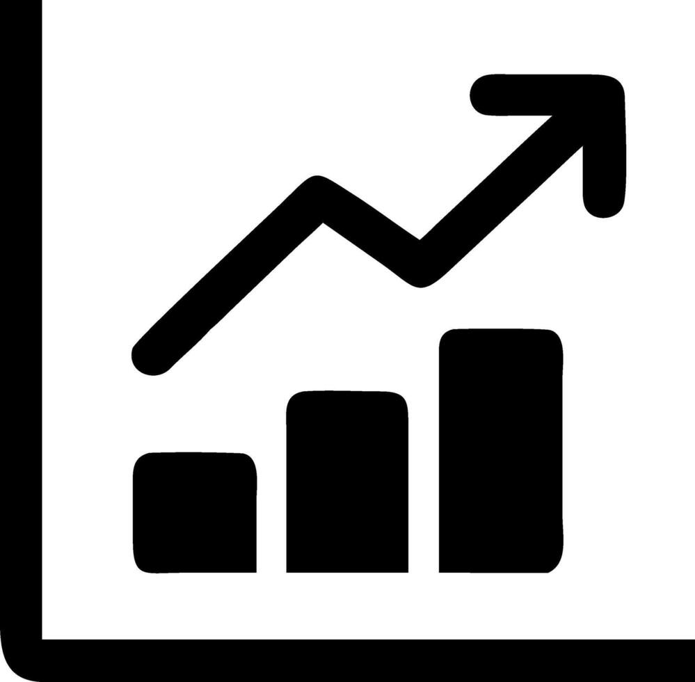 Growth Chart Icon Design for Analytics Progress vector