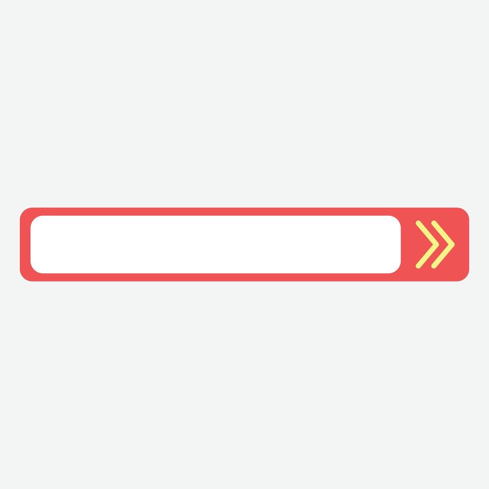 Red Minimalist Button Template vector