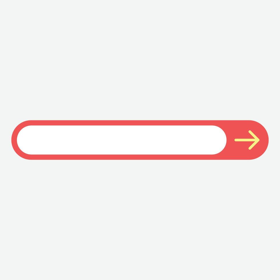 Red Minimalist Web Button vector