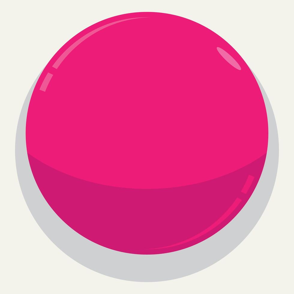 Pink Circle Button Element vector