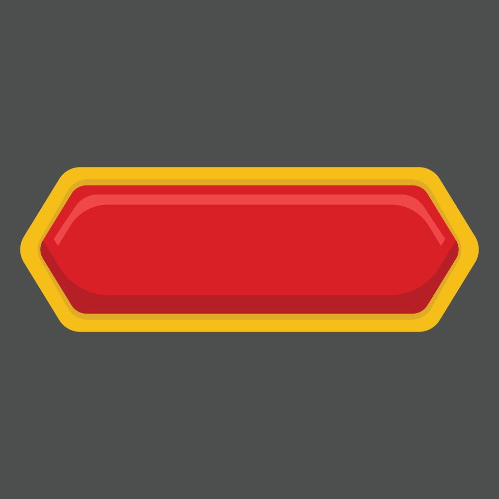Game UI Button Element vector