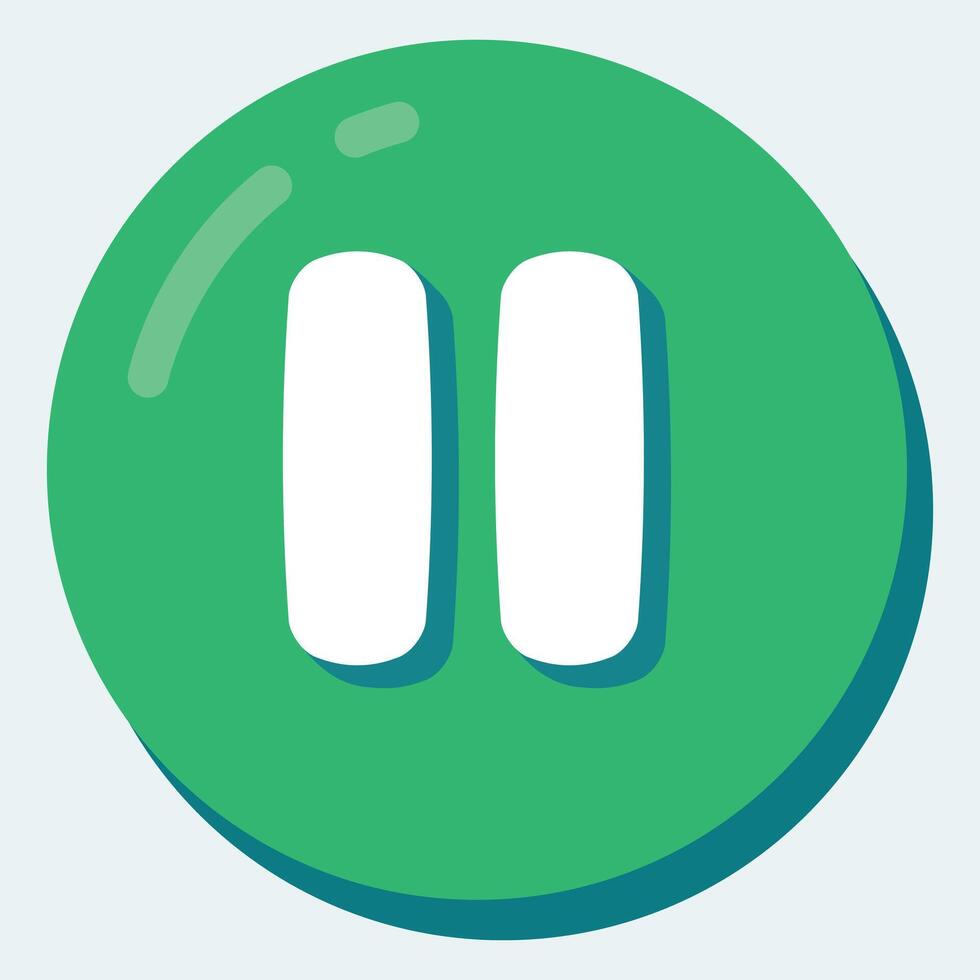 Pause Button Game Interface vector