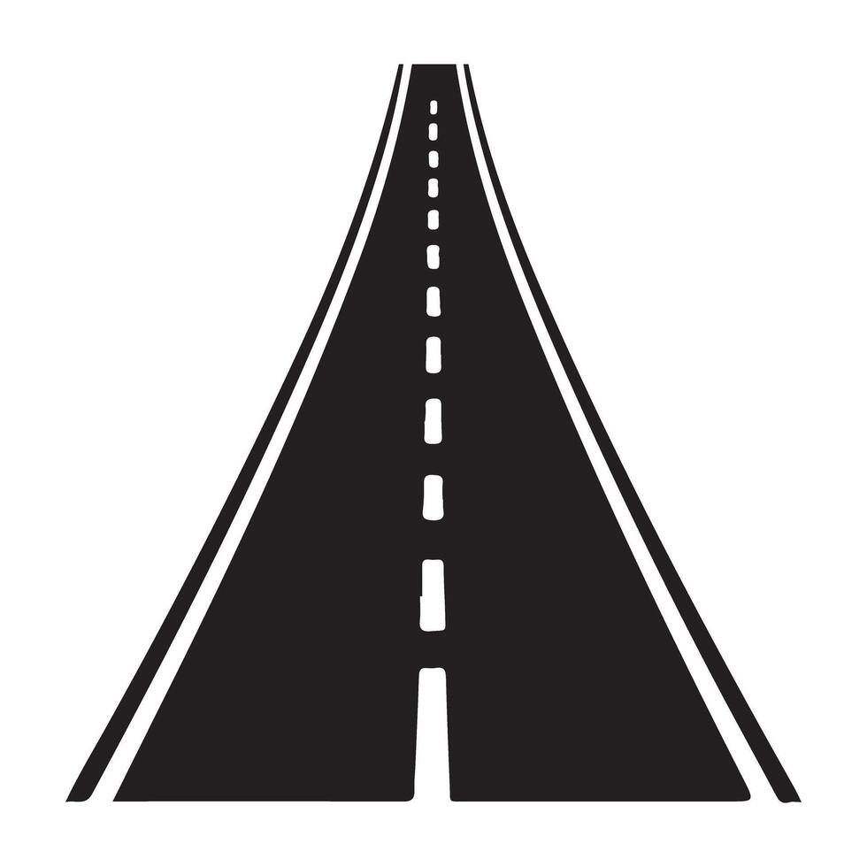 Open Highway Path Leading Forward to New Horizons and Distant Destinations vector