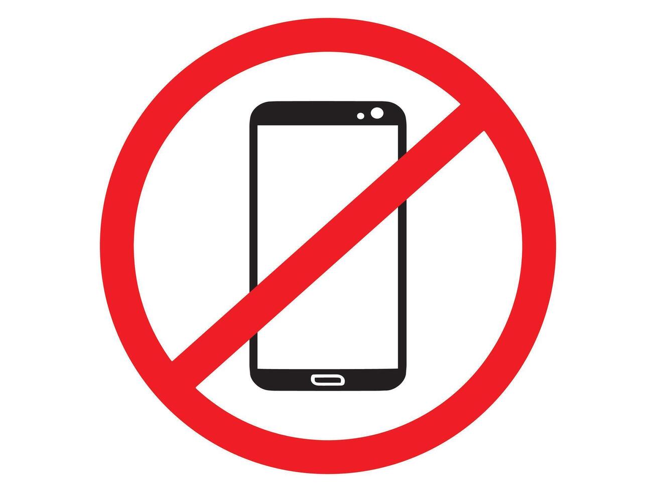 Do Not Use Mobile Phone Sign Background vector