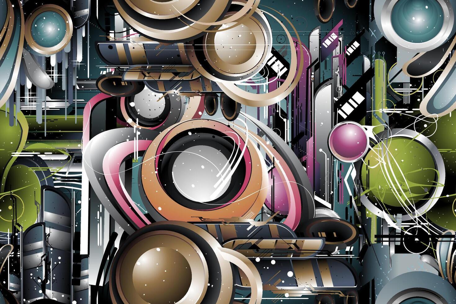 seamless pattern unique abstract art background vector