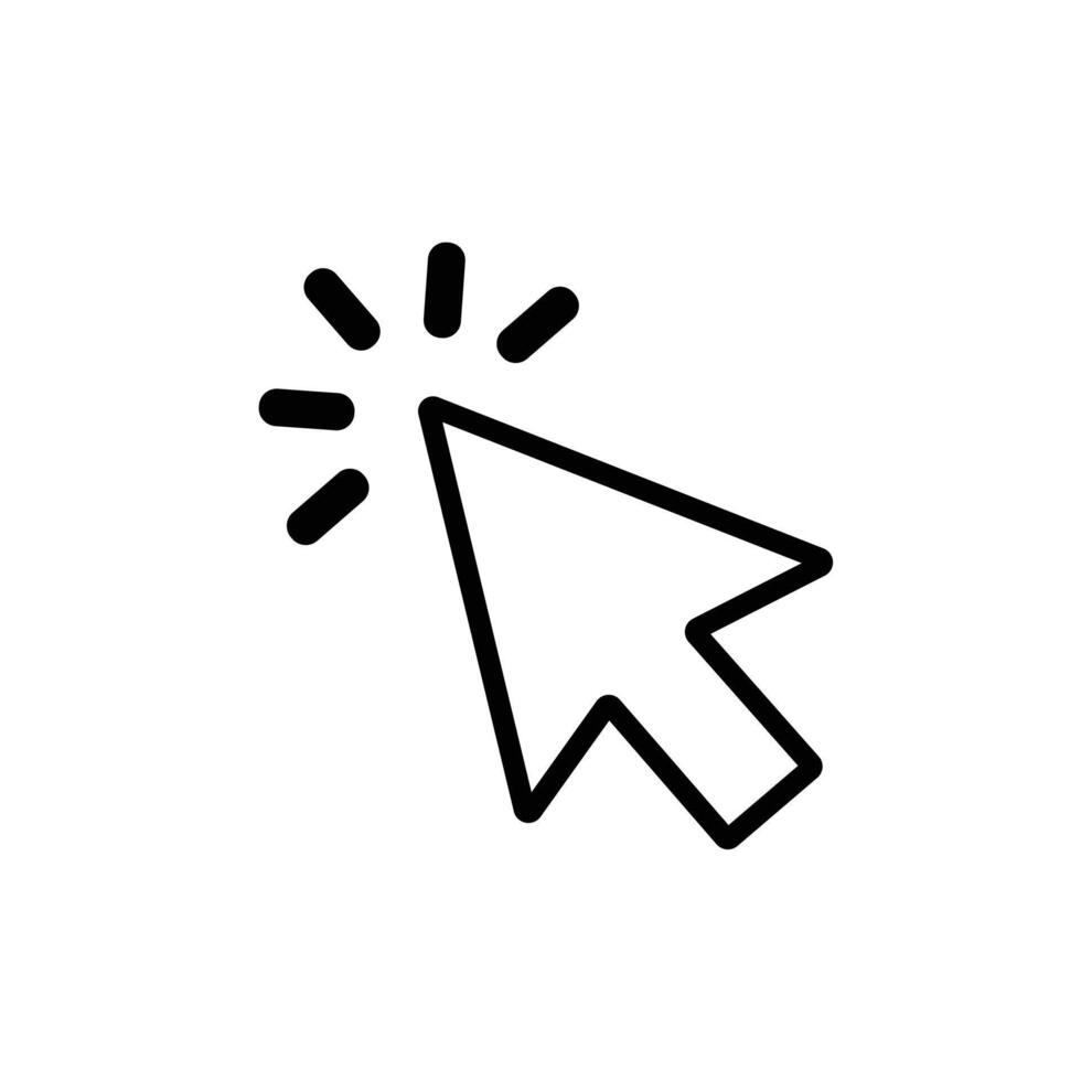 Click arrow icon isolated on background. vector