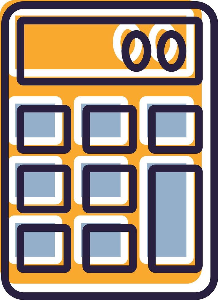 Calculator Illustration Tally Computation Numerator Arithmetics vector