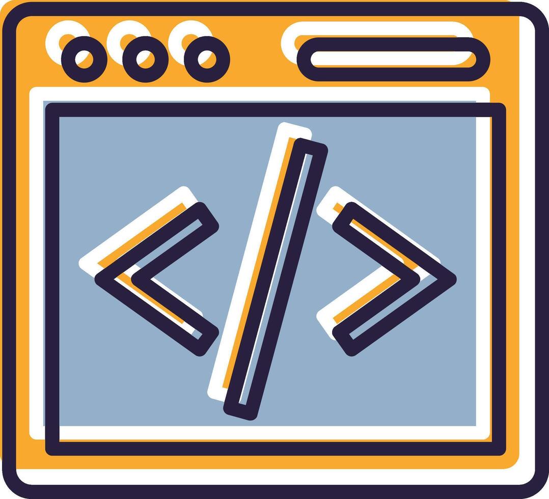 html lleno arriba margen web idioma código hipertexto vector