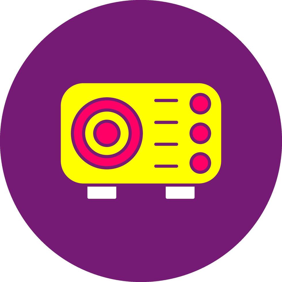 Projector Glyph Gino Color Display Screen Presentation vector