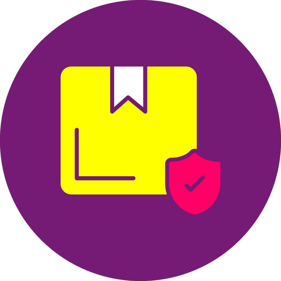 Protected Glyph Gino Color Secure Safe Guarded Shielded vector