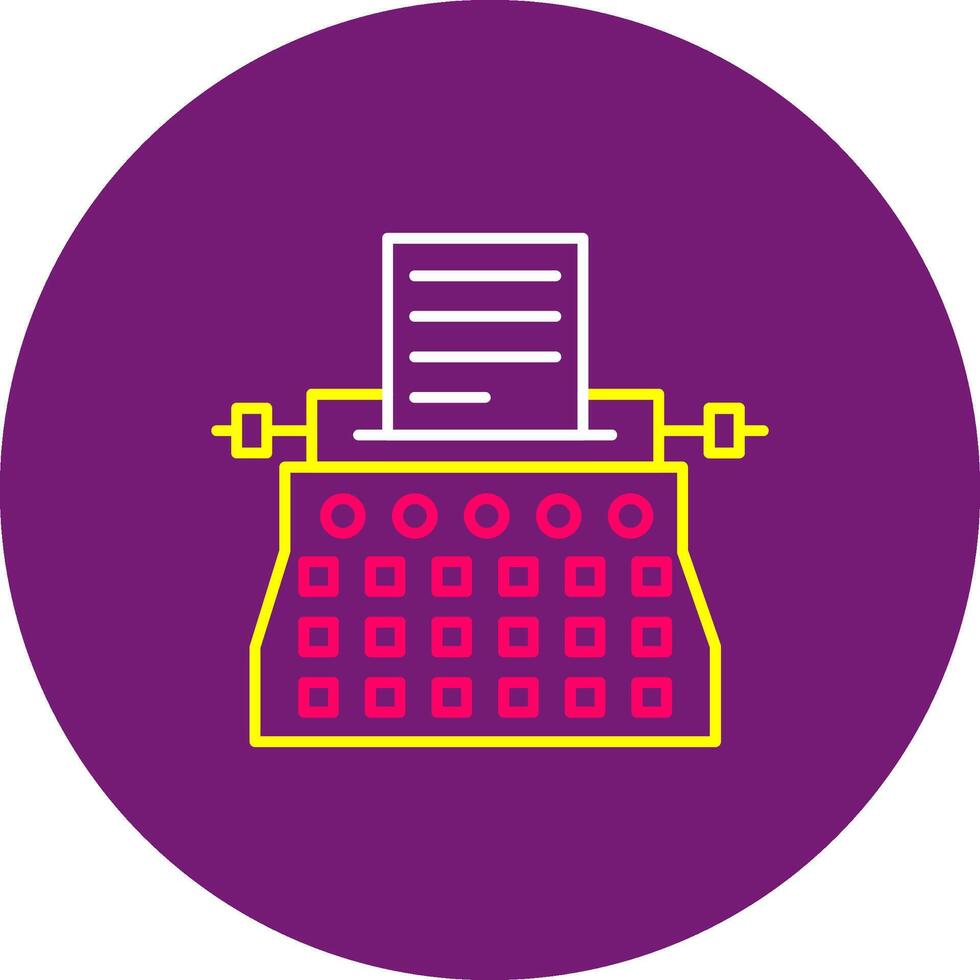Typewriter Flat Icon Writer Keyboard Typing Machine vector