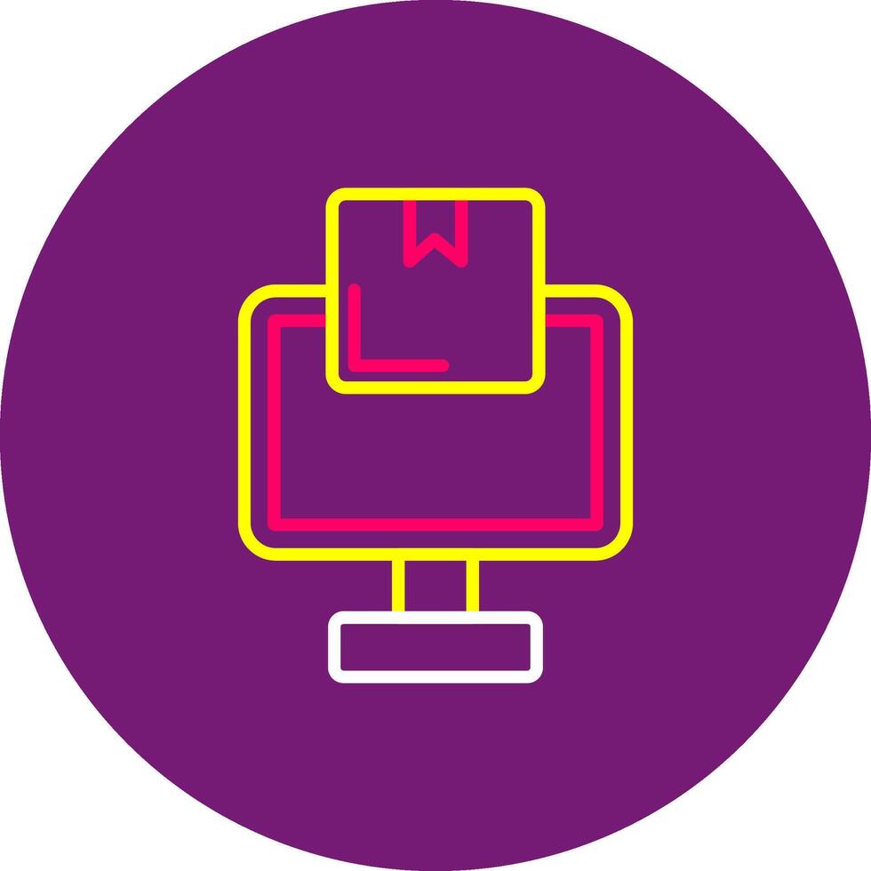 Desktop Computer Flat Icon PC Workstation Terminal Computer vector