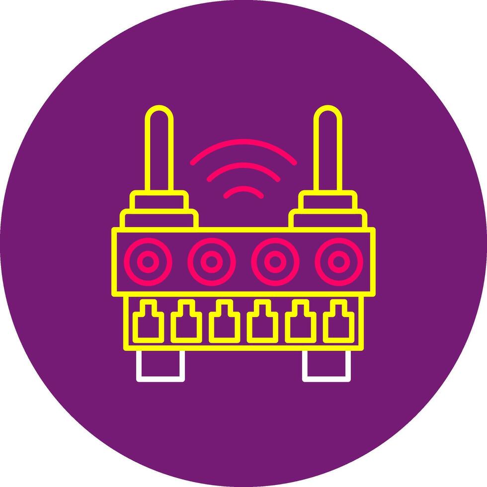 Wifi Router Lined of Network Wireless Internet Access Point vector
