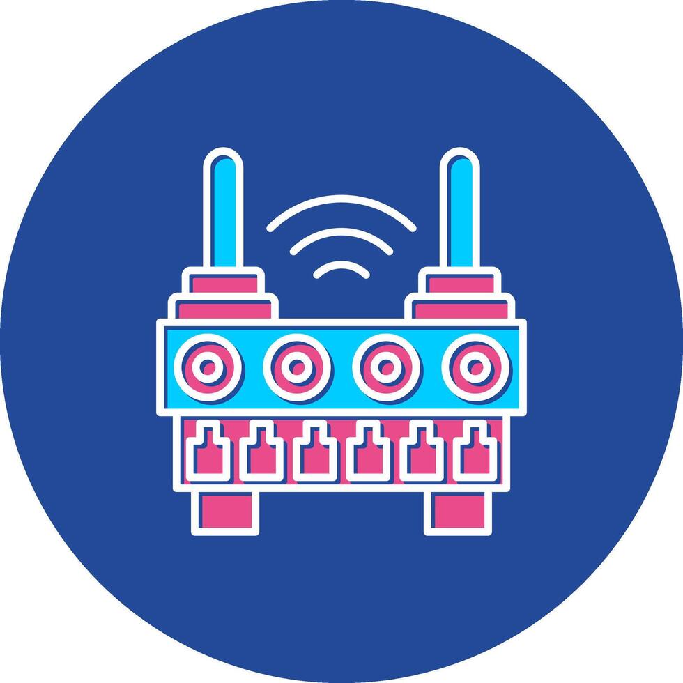 Wifi Router on Network Wireless Internet Access Point vector