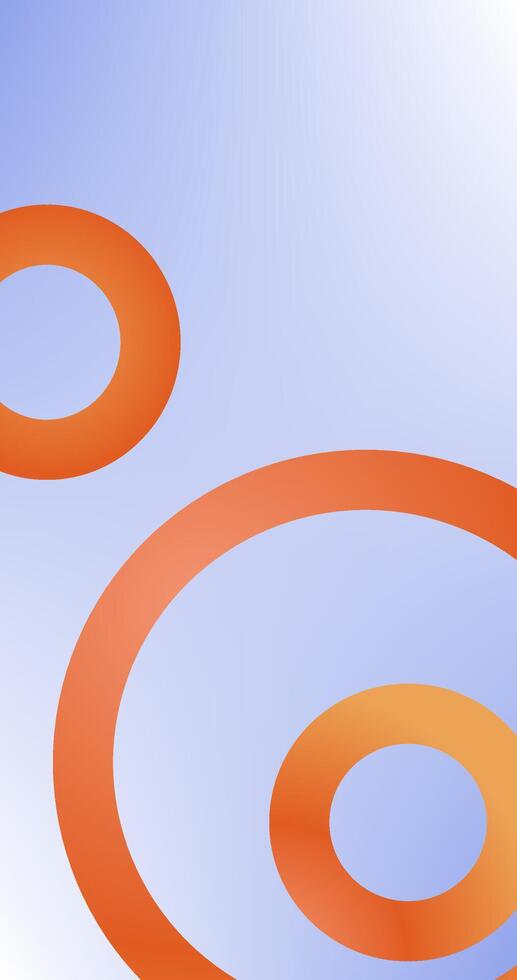 Gradient Orange ring circles on blue sky background Abstraction Design vector