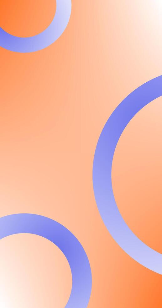 Gradient Abstract background with ring circles in blue and orange colors vector
