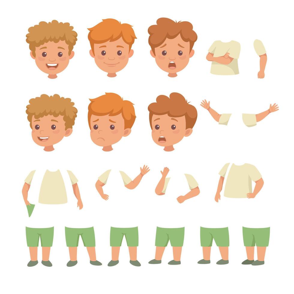 Animated character design for creative projects vector