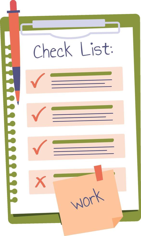 Tablet With Check List vector
