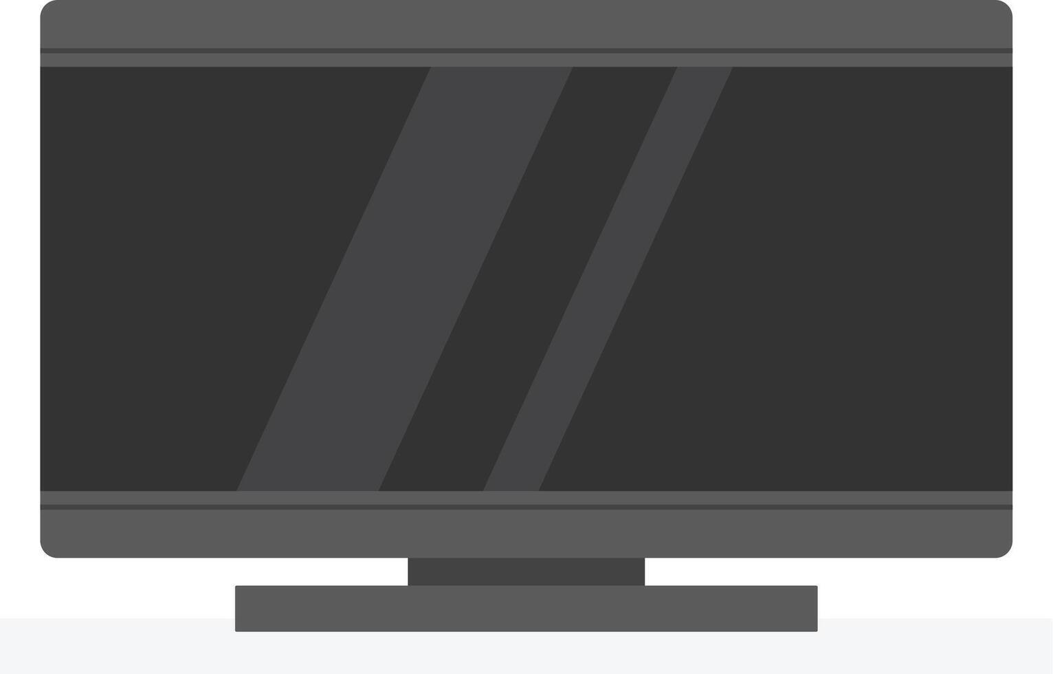 Computer Monitor On Table vector